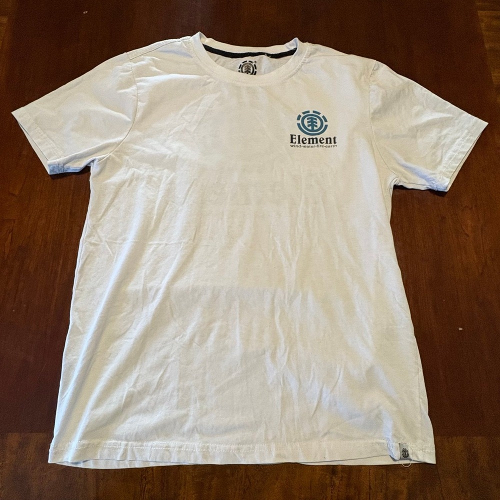 Element Logo "Wind Water Fire Earth" Flex Tee – White – Size M